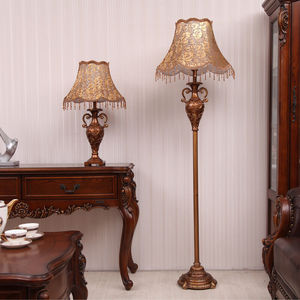 子畅欧式落地灯客厅立式地灯创意复古书房卧室床头灯遥控可调光le