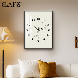 BLAFZ简约英文字母海报装饰画奶油纯白电表箱挂钟表配电箱遮挡画