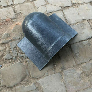 树脂瓦配件大小斜脊瓦堵头末端封口封头偏脊封边堵头仿古屋脊装饰