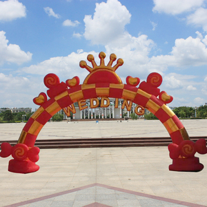 810米幸福爱情新款充气拱门彩虹门婚庆气模龙凤拱门开业拱门