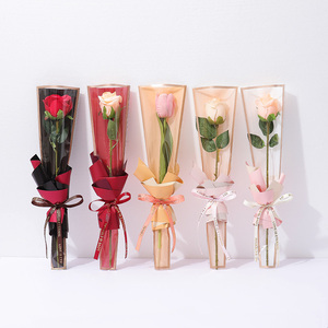 单支花束包装袋单枝玫瑰花包花纸袋diy材料摆摊花艺花店资材