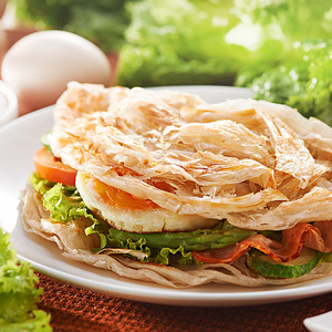 【台妹子】原味手抓饼 120g*200片 早餐煎饼 粮全其美生产