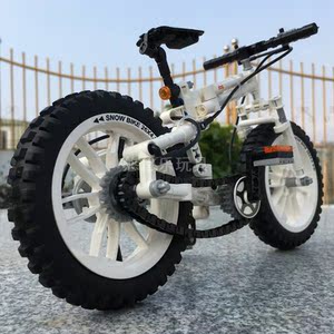 兼容乐高科技自行车折叠单车山地越野摩托拼装积木模型益智玩具