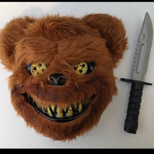 吃人的玩具熊腥暴力兔子面具恐怖熊头套舞会派对酒吧恐怖动物面具