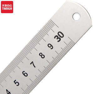 探戈50cm不锈钢直尺学生尺子双面刻度测量绘图画板尺办公文具