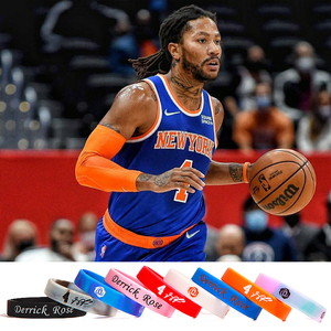 新款罗斯篮球手环nba尼克斯4号rose球星签名夜光运动硅胶腕带手链