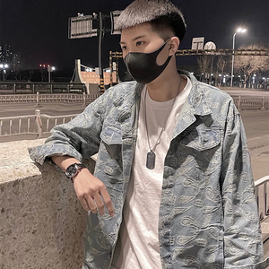 痞帅炸街牛仔网红外套男ins潮牌韩版百搭上衣外穿精神小伙情侣装