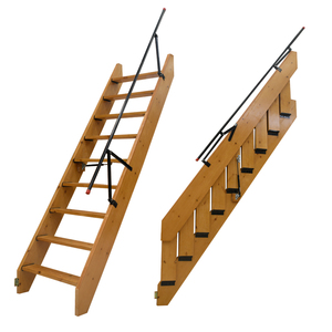 家用实木贴墙折叠楼梯子阁楼地下室仓库loft复式台阶易收放可定制