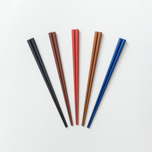 日本进口莫兰迪色系筷子五双装家用日式尖头筷子公筷套装塑料餐具