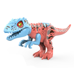 仿真恐龙儿童益智拼装o积木恐龙玩具兼容乐高模型发声霸王龙肿头