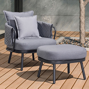 紫叶阳台休闲椅客厅布艺单人沙发椅极简单椅简约靠背轻奢桌椅组合