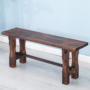 炭化木时尚创意实木凳子长方凳餐厅长条凳子特价家用长方形木板凳