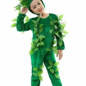 新款幼儿舞蹈服小草扮演服饰植物服大树小树演出服儿童角色扮演服