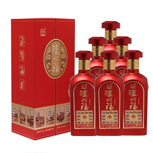 泸州老窖 泸州福.福常来浓香型白酒42度 500ml*6瓶整箱婚宴送礼酒