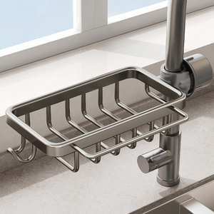 水龙头上面的置物架厨房家用水池洗碗抹布沥水收纳架子水槽挂篮用