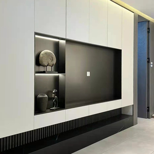 不锈钢电视机嵌入式背景墙壁柜客厅满墙电视墙柜一体壁龛镶嵌式