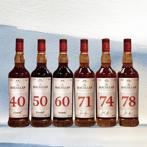 macallan 麦卡伦耀红 40/50/60/71/74/78年全套红标 苏格兰威士忌