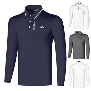 新款jl高尔夫衣服男装t恤长袖快干透气时尚弹力宽松golf衣服polo