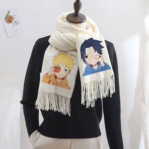 火影忍者围巾周边围脖鸣人佐助宇智波鼬卡卡西二次元保暖围巾定制