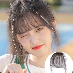 真发空气刘海假发女夏季轻薄假刘海自然前额隐形无痕齐刘海假发片