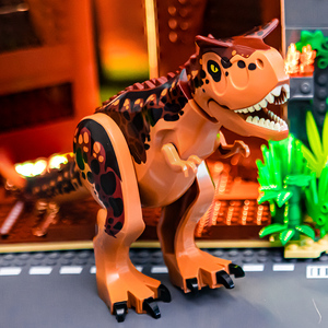 中国积木玩具食肉牛龙侏罗纪恐龙我的世界恐龙拼装模型兼容乐高