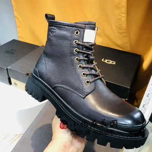 美国代购ugg男鞋工装靴新款皮毛一体时尚保暖马丁靴冬季雪地靴男
