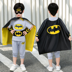 六一儿童蝙蝠侠短袖短裤套装夏款男童cos演出服幼儿园中小童走秀