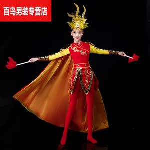 威风锣鼓服装敲中国鼓打鼓服演出服女中国风打鼓舞服装将水鼓舞演