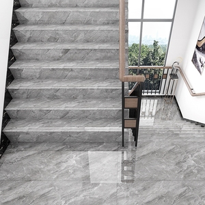 楼梯踏步瓷砖防滑 梯步砖一体式1.2米亮光通体大理石自建房地板砖