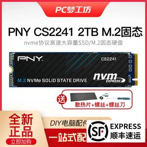 美商必恩威/PNY CS2241 2TB M.2固态硬盘 nvme协议 高速大容量SSD