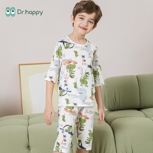 601人付款天猫drhappy小博士莫代尔儿童家居服春夏季七分袖女童睡衣
