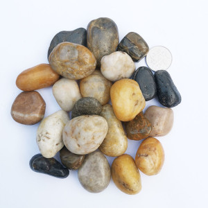 鹅卵石石头铺地造景子大号白色小石头原石天然彩虹黑色小大雨花石