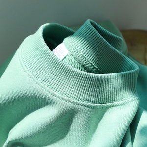 显白有氧绿 340g重磅毛圈布卫衣秋香绿纯棉宽松圆领打底情侣早春