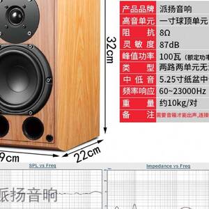 paiyon派扬 玲韵hifi发烧级高保真书架音箱5.25寸喇叭专业音响