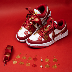 官网aj婚鞋新娘鞋正品旗舰店莆田女鞋dunk红色情侣结婚鞋aj1低帮