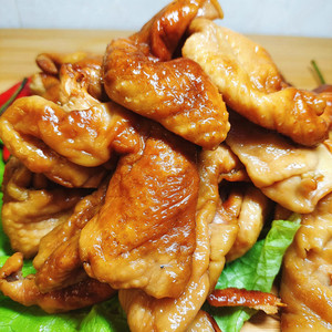 鸡皮熟食东北熏酱特产即食下酒菜卤味熏鸡翅尖五香鸡骨架头熏鸡皮