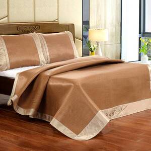 瑞兹好心情冰藤凉席三件套18米折叠夏季席子单人学生12加厚藤席