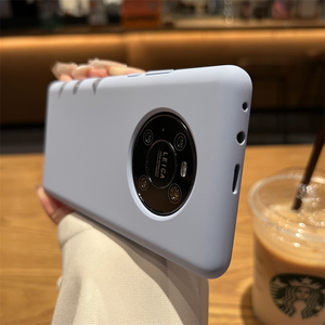 烟灰蓝液态硅胶华为mate40pro手机壳mate30新款p50套p40全包p30防摔