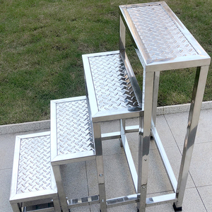 不锈钢脚踏凳妇科检查凳防滑工业家用小楼梯单双三层步梯凳舞台凳