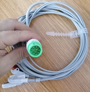 科曼star-8000e c50 c70 c80监护仪心电导联线三导夹子12针美标