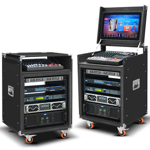 专业10u12u航空箱机柜调音台功放柜舞台广场演出音响箱16u设备柜