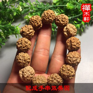 3泊尔三尼瓣大金刚菩提子脑纹爆肉新籽籽籽n珠原散文玩手串男单.