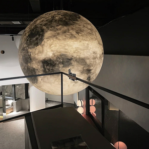流浪星球灯月亮吊灯星空装饰灯防水圆球创意3D月球大号户外月球灯