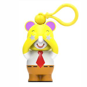 创意捂眼睛吐舌头小熊钥匙扣解压玩具发声害羞捂脸闭眼捏捏乐挂件