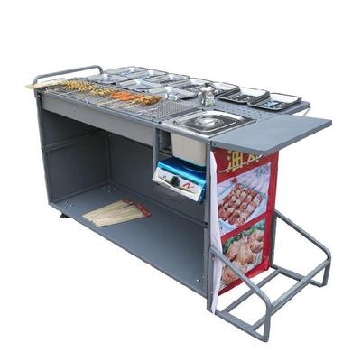 移内餐车小吃地多功能摊位炒菜铁板烧小食摆车摊w室动外商用街