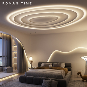 罗曼时光定制led硅胶灯带24v家用无频闪低压弧形造型高显指线性灯