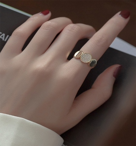 适合手粗的大码开口戒指女胖mm大号胖手加肥加大简约网红食指圈潮