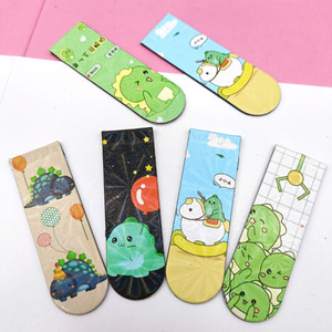 小恐龙磁性书签创意卡通可爱镭射磁性磁铁简约动物双面小学生书夹