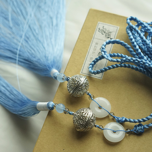 000人付款淘宝云深阁 君思 原创铃铛宫绦古风编织腰链流苏腰坠汉服发