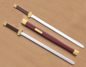 古代兵器三国刘备兵器双股剑儿童玩具男孩木质古装拍摄道具可定制